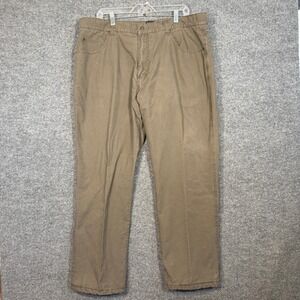 Smiths Workwear Fleece Lined Pants Mens 40x32 Brown Canvas Work Outdoors